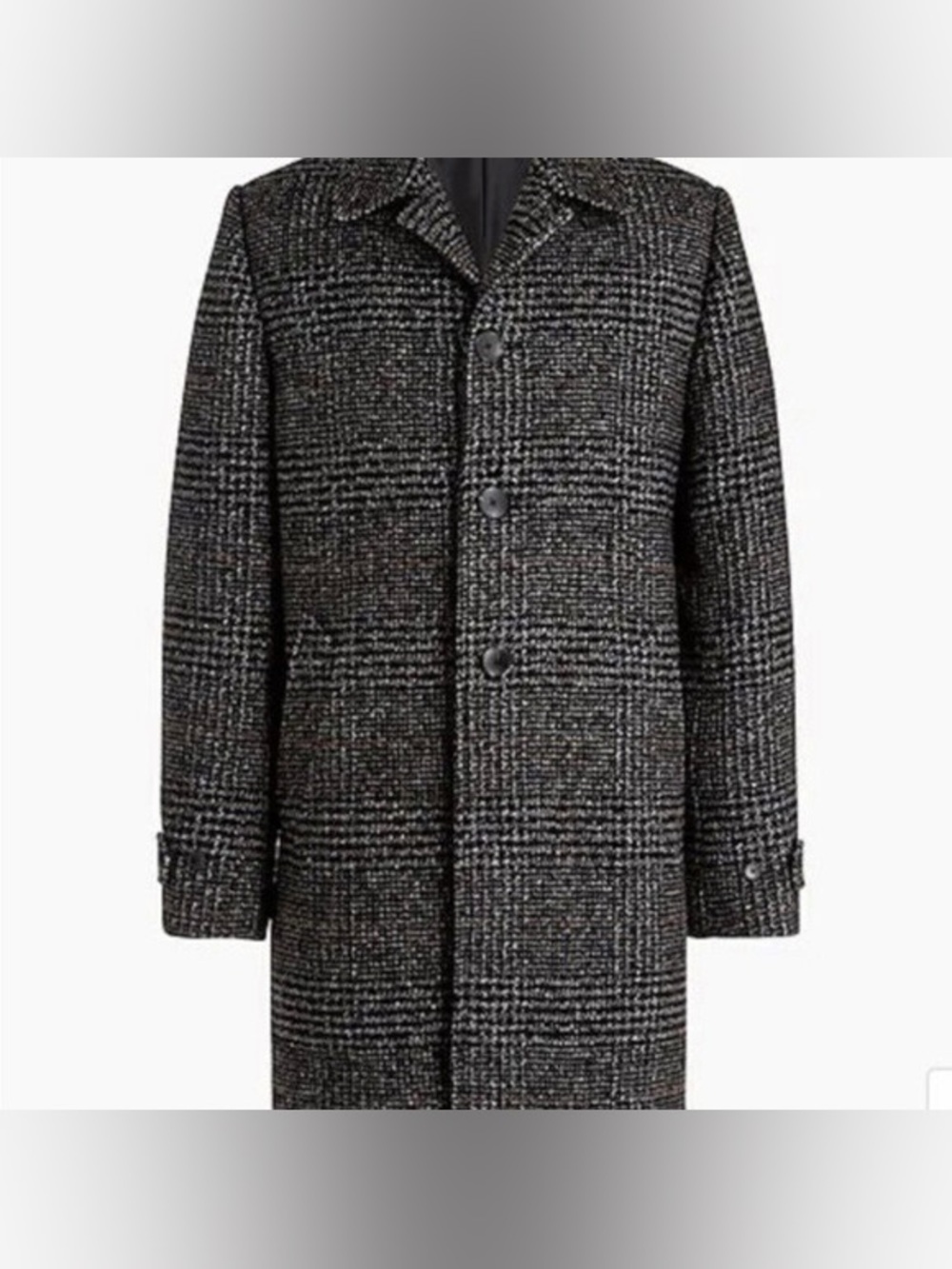 J. Crew Factory Mens Wool Plaid Thompson Car Coat 44 Lined Overcoat Plaid AQ396